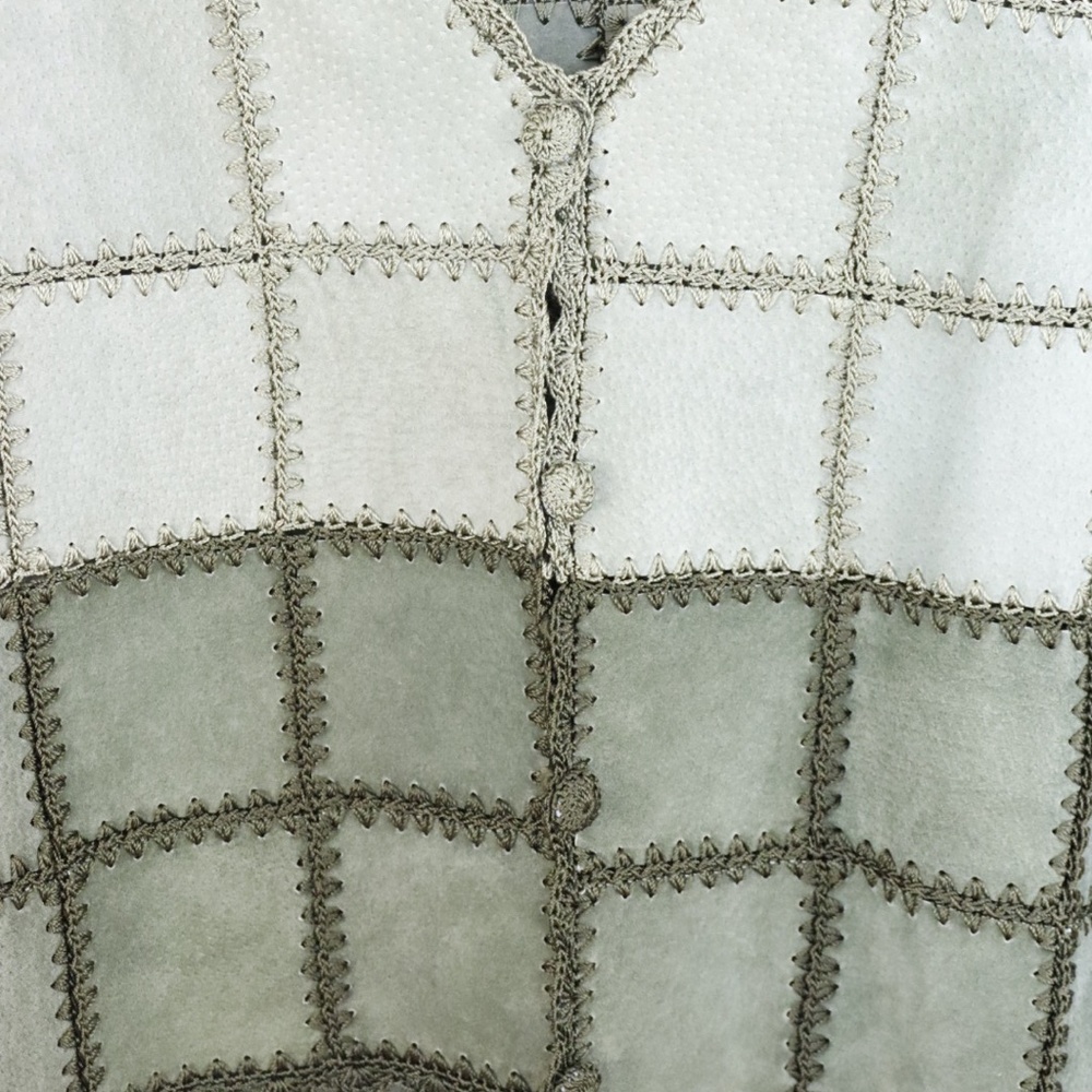 Genuine Leather Patchwork Jacket/ Womens Leather … - image 7